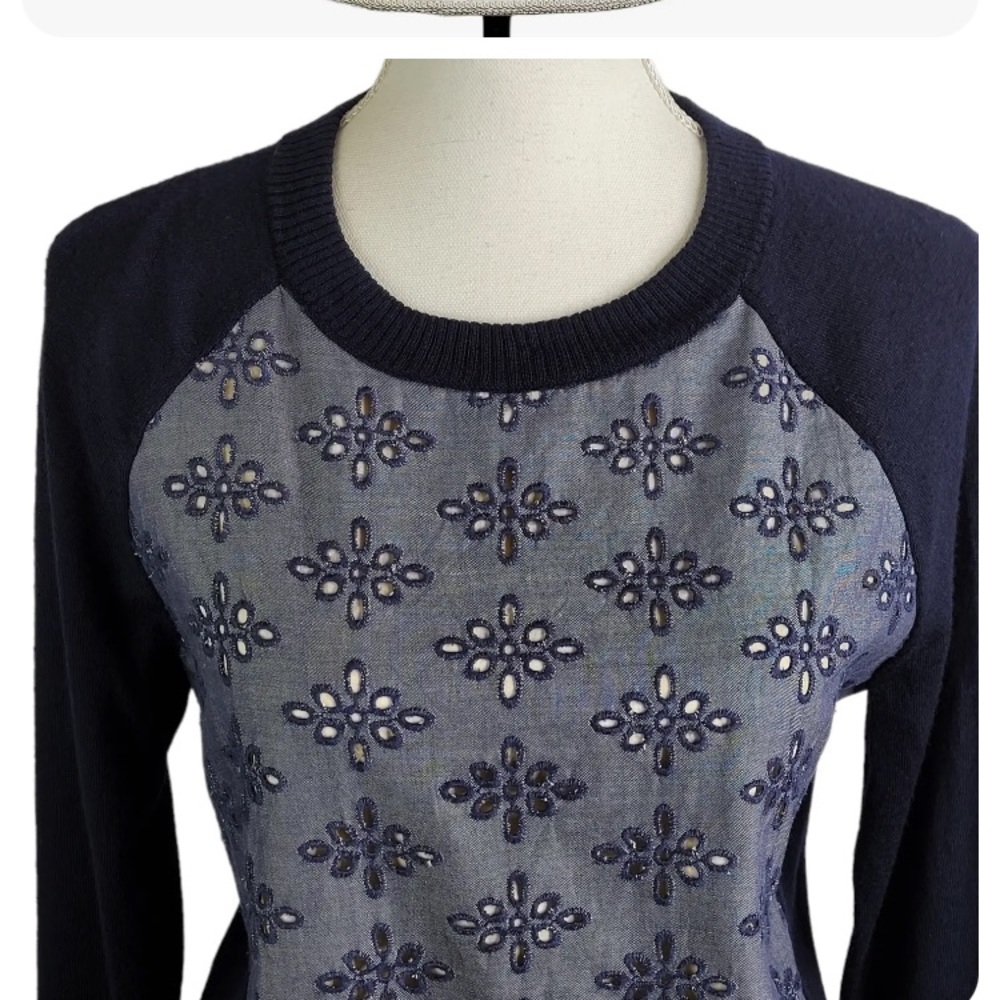 J. Crew Merino Wool Eyelet Sweater